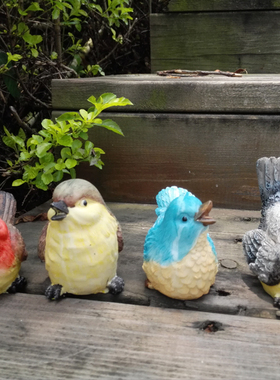 仿真户外庭院园艺树脂动物小鸟