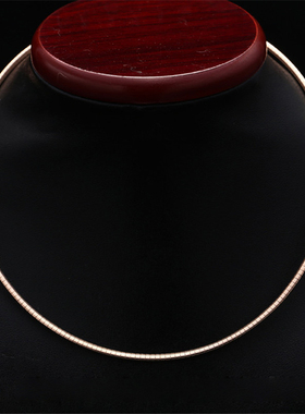 玫瑰金925银短款意大利粗项圈