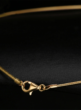 银光面项圈18k黄金意大利进口