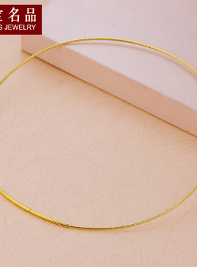 意大利18K玫瑰金女针式颈圈项链