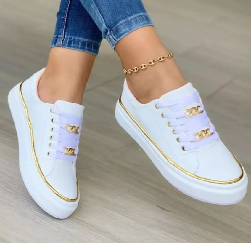 GYM sport plus size Shoes women white Sneakers woman Running - 图0