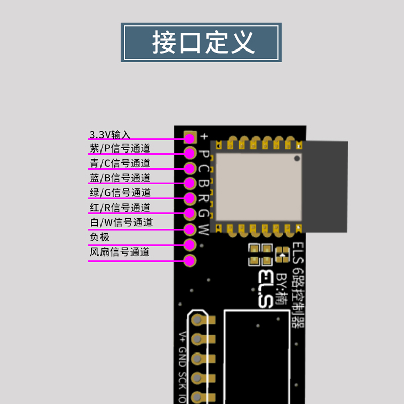 DIY日出日落LED蓝牙控制器 RGBWapp草缸海缸水族灯控制器6路调光-图2