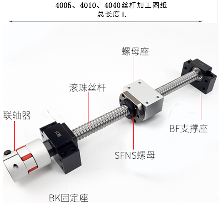 静音滚珠丝杆 螺母SFS SFNS1205/1210/1616/2020/2525/3220/4020 - 图3