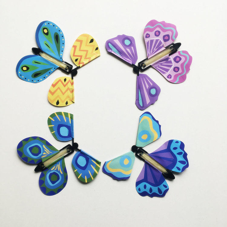 会飞的纸蝴蝶浪漫惊喜魔术创意道具儿童好玩有趣减压新奇特小玩具