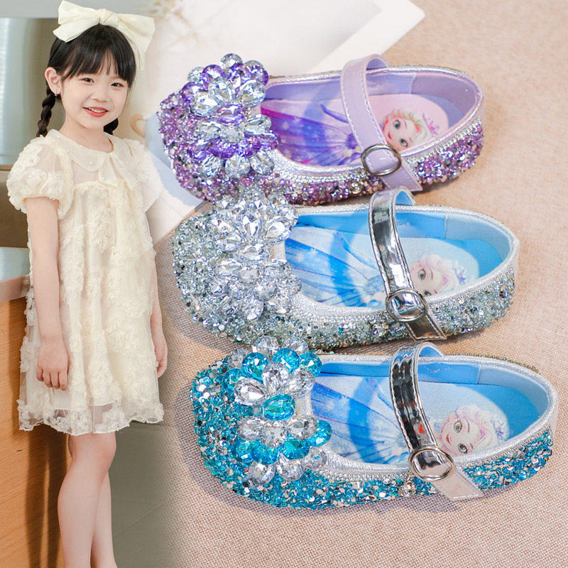 女童公主鞋春秋2026新款时尚百搭水钻儿童皮鞋软底水晶鞋女孩单鞋,淘宝优惠券,粉丝福利购,淘宝优惠卷