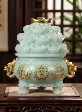 招财聚宝盆元宝摆件客厅装饰礼品