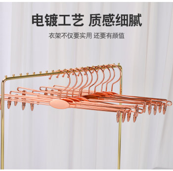 Bold metal non-slip double line underwear rack clothes store underwear hanging panty clip bra rack women's gold clip