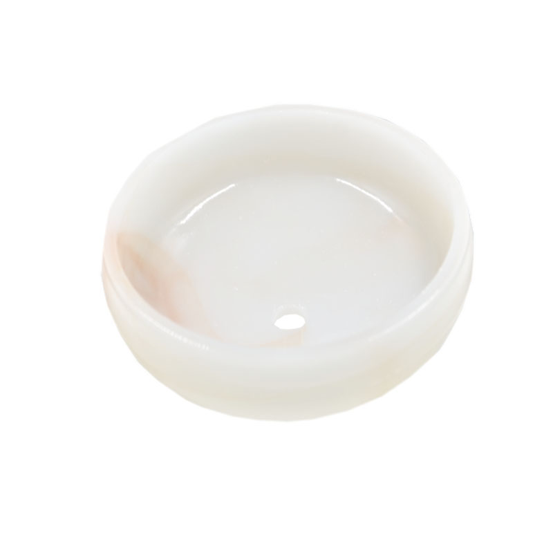 灯具配件大全玻璃仿玉石半圆底盘单独灯罩替代光源底碗保护外壳罩