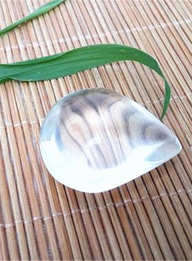 东海天然白水晶心形吊坠滴水