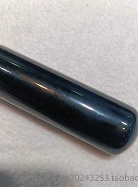 天然黑曜石章料吊坠圆柱形挂件