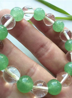 水晶组合手串绿东陵玉
