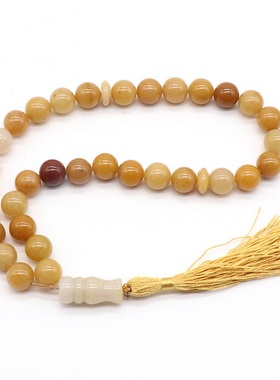 【茜茜珠饰】水晶玛瑙33颗念珠手链手持饰品车挂配饰 16色