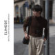 ELI Berlin early autumn worsted sheep wool blend stretch half turtleneck pullover long-sleeved T-shirt warm base autumn