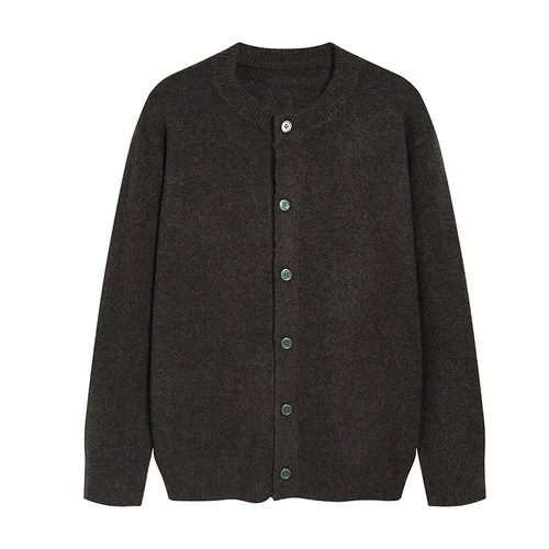 Демисезонный трикотажный кардиган, свитер для влюбленных, ретро куртка для отдыха, в корейском стиле, оверсайз