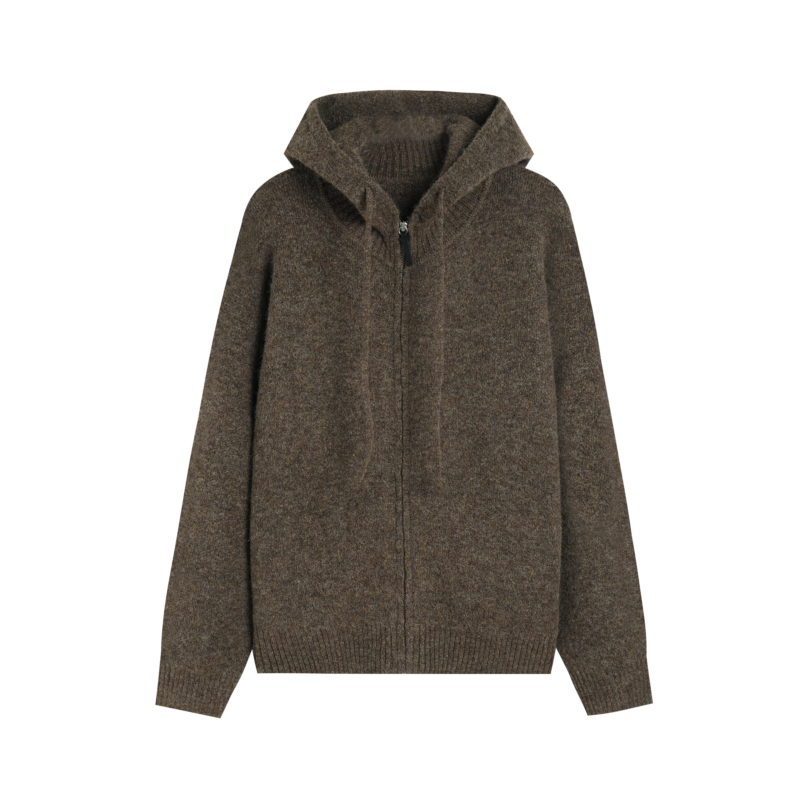 Eli【霍夫加德】秋冬羊毛混纺宽松针织拉链连帽开衫慵懒毛衣外套,淘宝优惠券,粉丝福利购,淘宝优惠卷