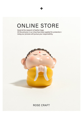 【阿弥陀佛】福气大耳治愈系佛主办公室工位摆件祝福装饰送礼礼物