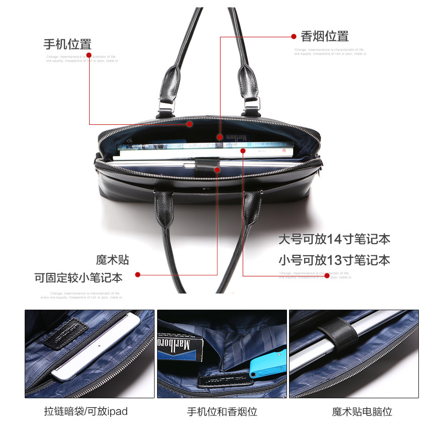 luckykangaroo真皮手提包公文包 luckykangaroo男士包袋