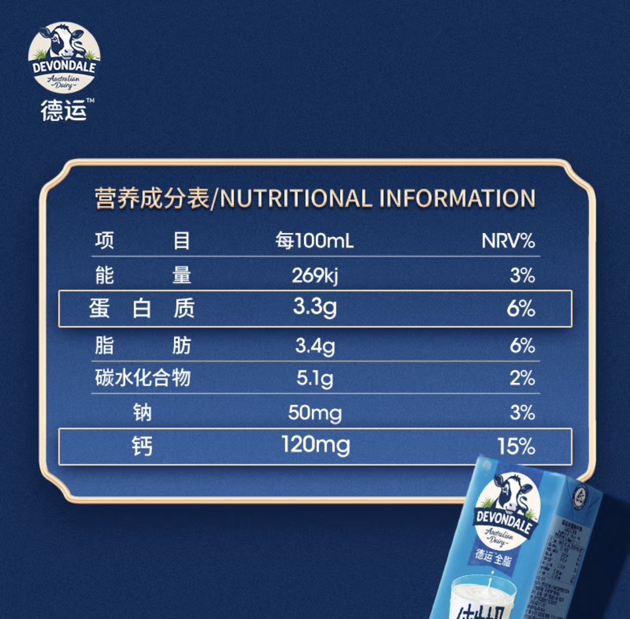 澳大利亚原装进口德运Devondale全脂纯牛奶200ml24盒整箱装纯牛奶 - 图0