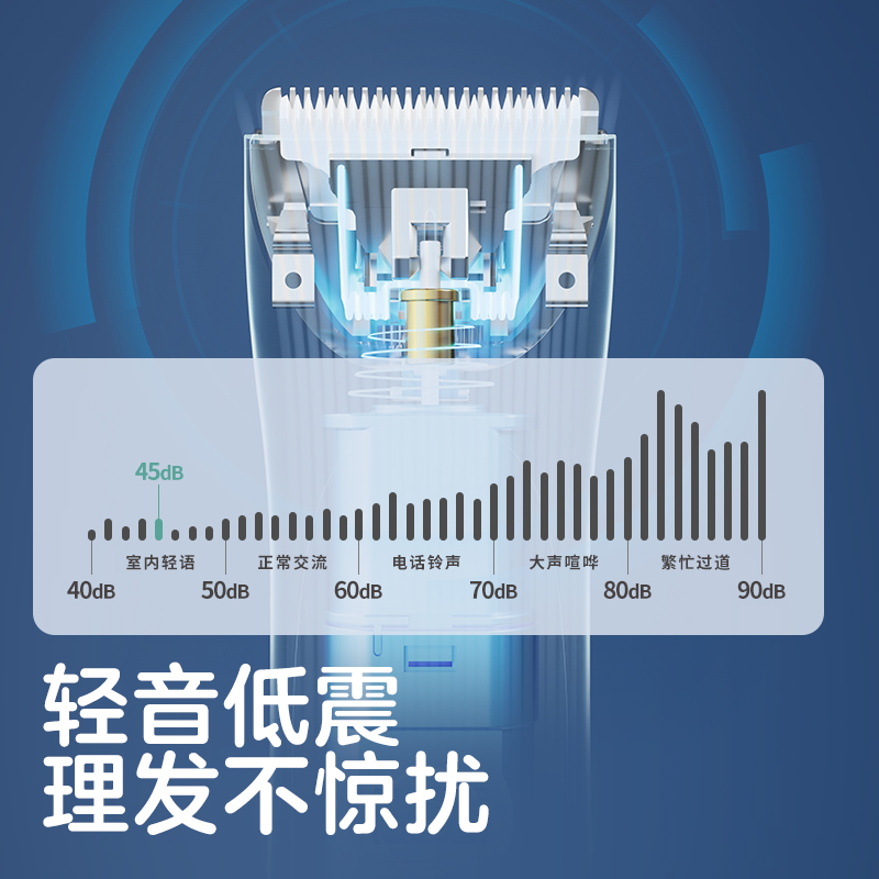 KUB可优比婴儿理发器轻音防水宝宝剃头电推子剃发神器剃胎毛儿童 - 图1