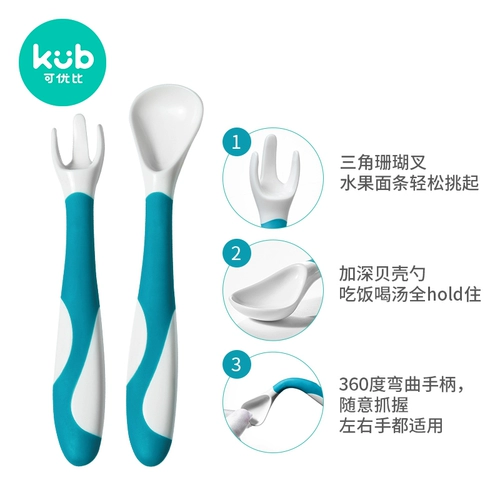 Детская ложка для еды для тренировок, вилка для кормления, посуда, комплект
