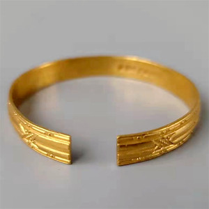 金一钏4805晚清民国凤祥和记银楼老黄金纯金手镯子带证书复检