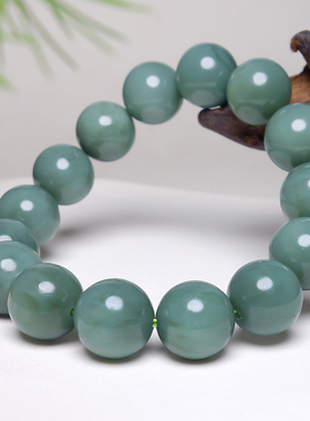 和田玉碧玉14mm细料手串