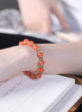 新中式南红玛瑙碧玉手串女礼物