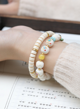 药片珠猛犸牙牙手串手工串珠手链