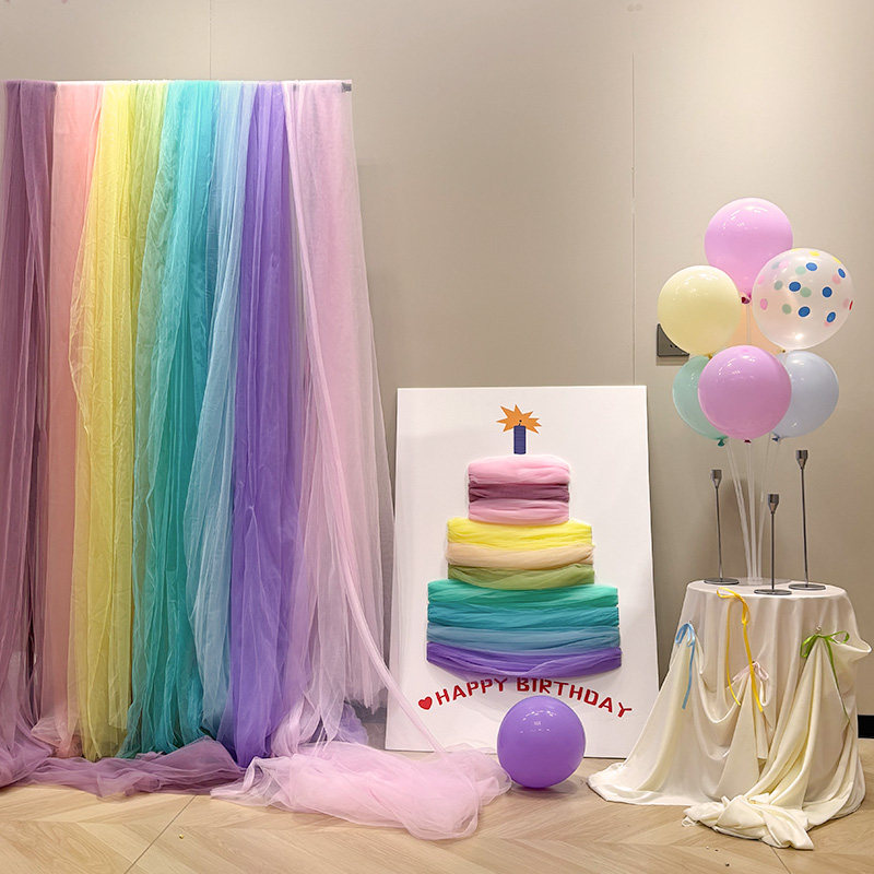 宝宝生日网纱蛋糕kt板韩式气球背景墙装饰布置儿童拍照氛围感道具,淘宝优惠券,粉丝福利购,淘宝优惠卷