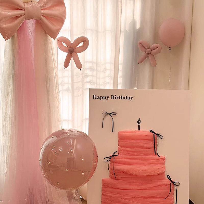 宝宝生日网纱蛋糕kt板韩式气球背景墙装饰布置儿童拍照氛围感道具,淘宝优惠券,粉丝福利购,淘宝优惠卷