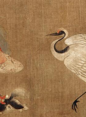 唐代周昉簪花仕女图挂画新中式客厅装饰画中国风壁画古代人物画
