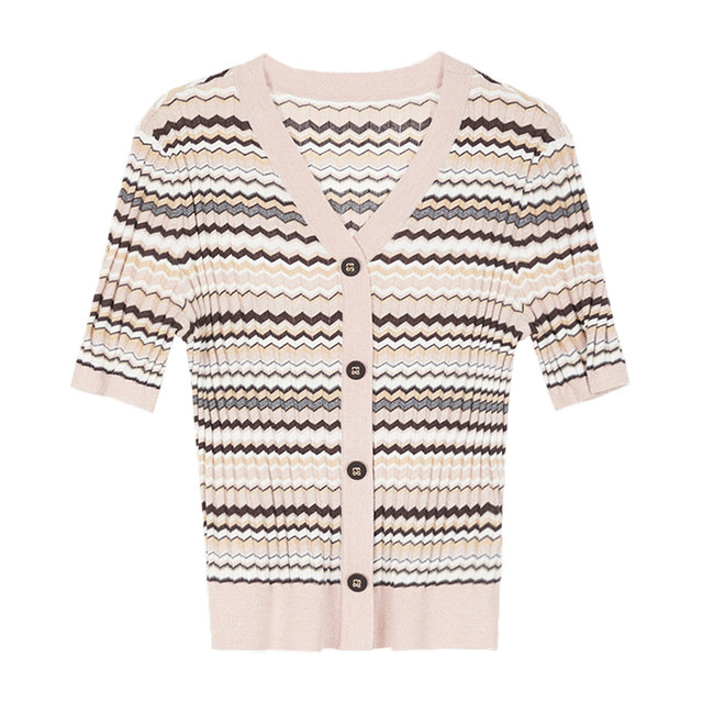 Jiarenyuan knitted sweater striped jacquard