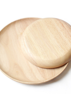 日式风原木色甜品餐具客厅桌面