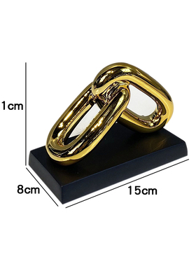 现代极简美欧式办公室家居客厅桌面电视柜银金色雕塑软装饰品摆i.