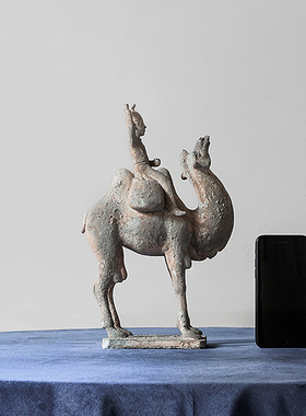 中式风书柜艺术雕塑装饰品仿古董