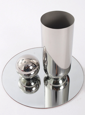 意式风金属银色托盘摆件客厅桌面