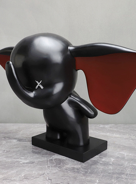 呆萌可爱的大耳象软装饰品摆件