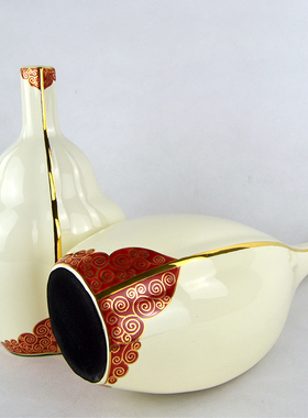 新中式风手绘陶瓷设计师软装饰品