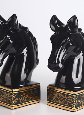 新古典风轻奢书柜样板房软装饰品