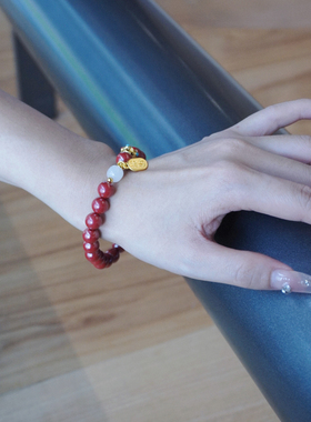 鹿与花园朱砂手串手链礼物好运