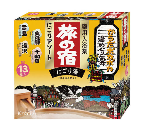 日本嘉娜宝kracie旅宿名汤温泉入浴剂浴盐泡澡粉1袋价格满6袋包邮 - 图0
