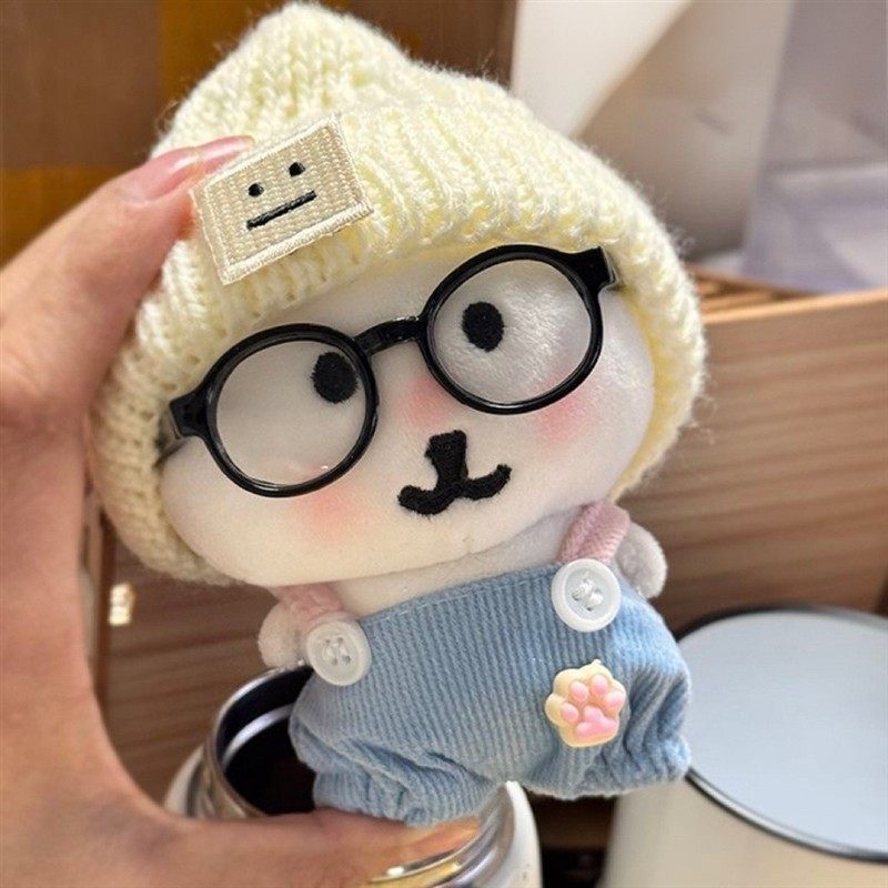 日本正版可爱针织帽子蓝背带裤自嘲熊毛绒玩具娃娃眼镜生日礼物女,淘宝优惠券,粉丝福利购,淘宝优惠卷