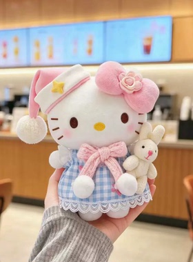 日本正版晚安抱兔Kltty小猫包挂件公仔玩偶背包挂饰女生生日礼物