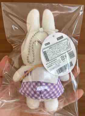 日本正版miffy米菲紫色格子裙