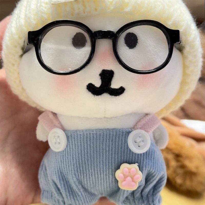 日本正版可爱针织帽子蓝背带裤自嘲熊毛绒玩具娃娃眼镜生日礼物女,淘宝优惠券,粉丝福利购,淘宝优惠卷