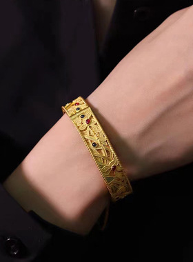 蕙质兰心手镯女花丝复古