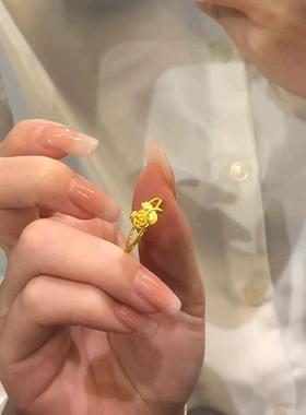 小王子的玫瑰花戒指女款