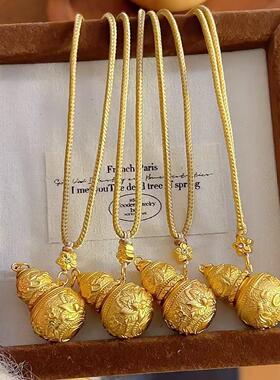 福喜风华葫芦沙金香囊吊坠项链