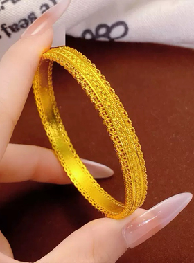 腰缠万贯沙金戒指女仿真黄金钱币食指环轻奢高级感金店同款送女友