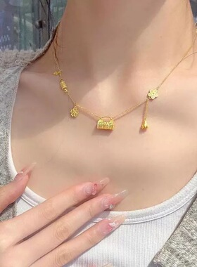 流苏繁华似花不掉色项链仿真黄金